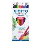 Giotto Colors 3.0 Aquarell Ξυλομπογιές Ακουαρέλας Σε Κουτί 12 Τεμαχίων 000277100 8000825018466