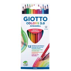 Giotto Colors 3.0 Aquarell Ξυλομπογιές Ακουαρέλας Σε Κουτί 12 Τεμαχίων 000277100 8000825018466