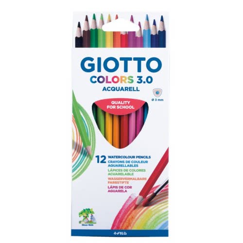 Giotto Colors 3.0 Aquarell Wooden Pencils 12 Pieces 000277100 8000825018466