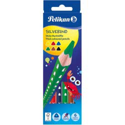 Pelikan Έγχρωμες Χονδρές Ξυλομπογιές 6 Τεμαχίων 700610 4012700700612
