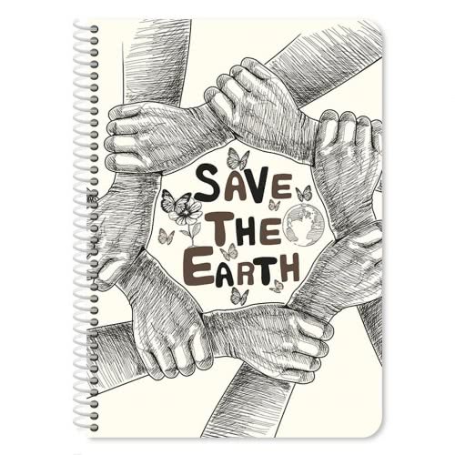 Diakakis imports Earth Home Τετράδιο Σπυράλ 17X25 Εκ. 3 Θεμάτων 90 Φύλλων - 4 Σχέδια 000042110 5205698481185