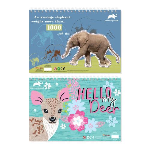 ANIMAL PLANET Painting Block With Stickers & Stensil 23X33cm 40Sh. - 2 Designs 000570694 5205698488504