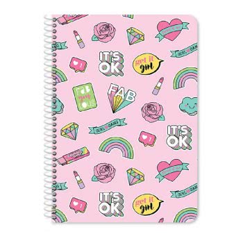 Diakakis imports Spiral Notebook Shiny Dreams 17X25cm B5 90Sh. 3 Subjects - 4 Designs 000042090 5205698480287