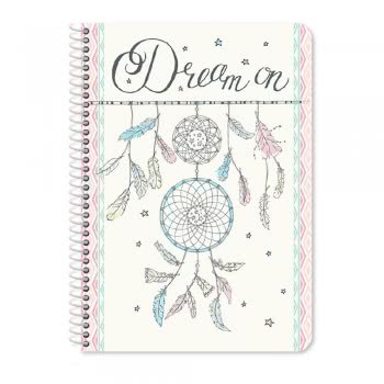 Diakakis imports Spiral Notebook Shiny Dreams 21X29cm A4 60Sh. 2 Subjects - 4 Designs 000042092 5205698480348