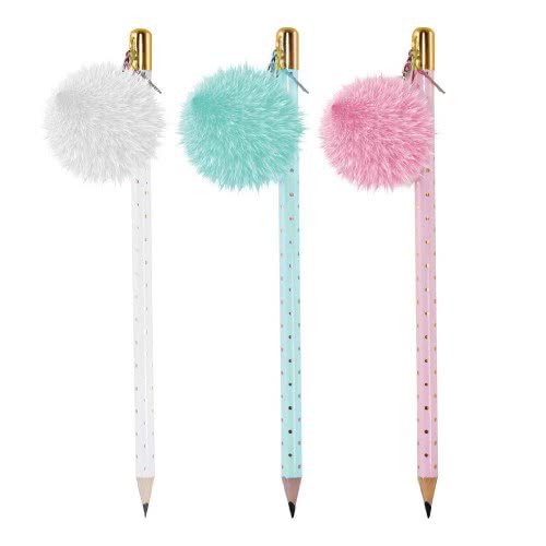 Tesoro Pencil With Pom Pom HB2 1Pc - 3 Designs 000582210 5205698485930