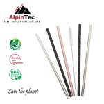 AlpinTec Steel Eco Straws Pack Of 5 Straight 8Mm S-03 4897011101217