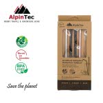 AlpinTec Steel Eco Straws Pack Of 5 Straight 8Mm S-03 4897011101217