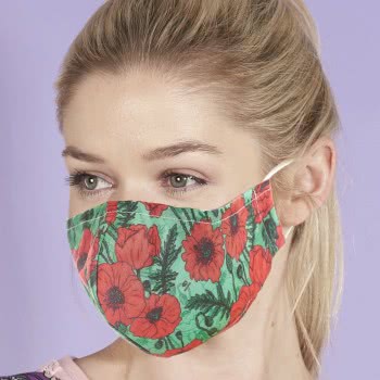 OEM Green Poppies Face Cover EC-M16 5060735634494