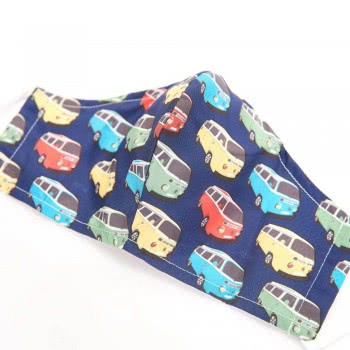 OEM Μάσκα Προσώπου Eco Chic Βανάκια - Μπλε Με Ρυθμιζόμενο Λαστιχάκι Για Ενήλικες Και Για Παιδιά EC-M14 5060735634470