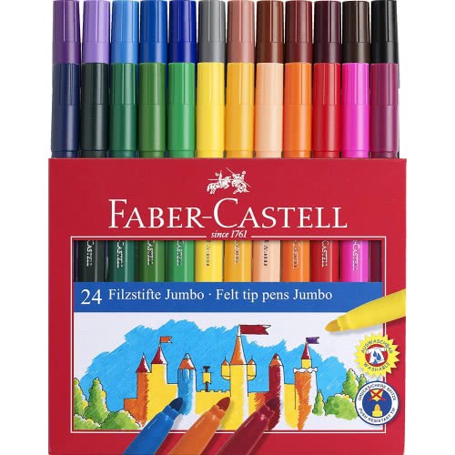 Faber-Castell Jumbo Fibre TIP Pens Box 24 554324 8591272000703