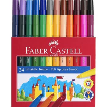 Faber-Castell Jumbo Fibre TIP Pens Box 24 554324 8591272000703