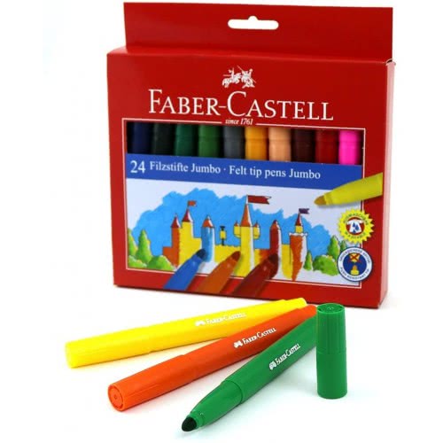 Faber-Castell Jumbo Fibre TIP Pens Box 24 554324 8591272000703