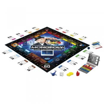 Hasbro Monopoly Super Electronic Banking Ηλεκτρονική Εξαργύρωση Bonus E8978 5010993718634