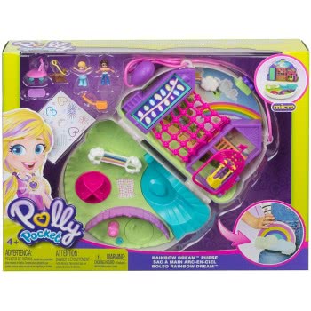Mattel Polly Pocket Tiny Power Rainbow Dream Purse Τρέντι Τσαντάκι Ουράνιο Τόξο GKJ63 / GKJ65 887961828634