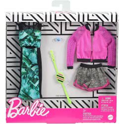 Mattel Barbie Fashions 2-Pack Clothing Set, 2 Outfits For Barbie Doll Include Pink Sport Jacket FKT27 / GHX63 887961805260