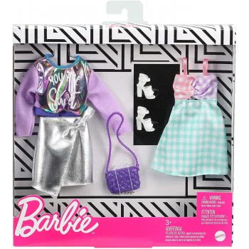 Mattel Barbie Fashions 2 Pack Clothing And Accessories FKT27 / GHX62 887961805345