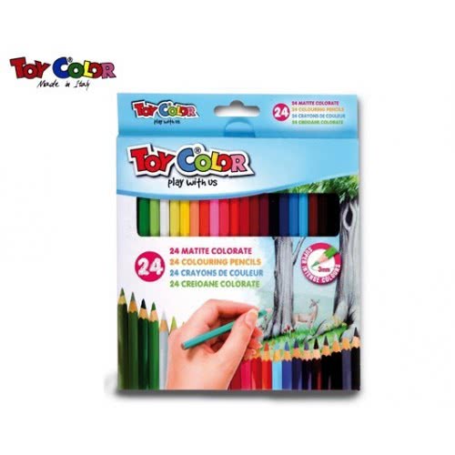 TOY COLOR Κραιγιον (Ξυλομπογιές) 24 Χρώματα 220.054 8015189000545