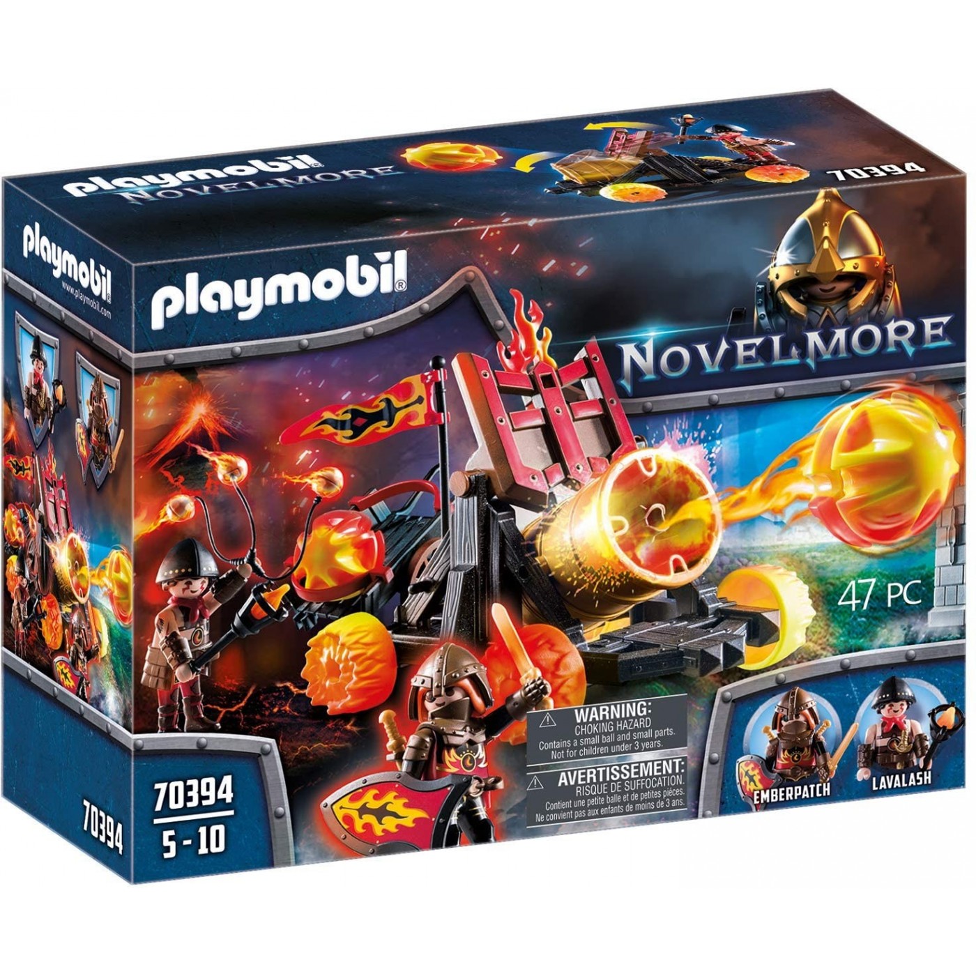 Drapeau Playmobil Novelmore Rouge Et Jaune Burnham Raiders - Accessoire Pour Château - Occasion