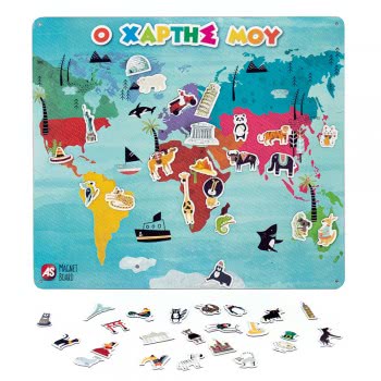 As company Magnet Box World Map 45 Educational Paper Magnets For Ages 3+ 1029-64049 5203068640491