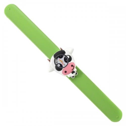 Wacky Watches Παιδικό Ρολόι Με Λουράκι Σιλικόνης Slap 3D Αγελάδα Λευκή 14482317 5060560823179