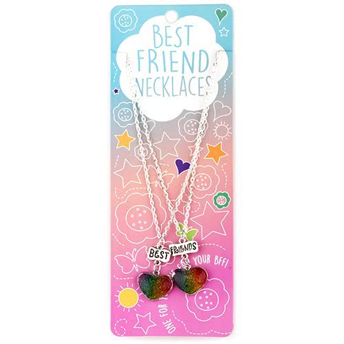 Gama Brands Best Friends Necklaces Multi Colour Split Heart 14482386 5060560823865