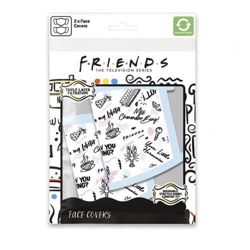 Pyramid International Face Covering (2 Pieces) Phrases (Friends) GP85574 5050293855745
