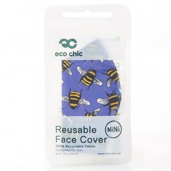 OEM Μάσκα Προσώπου Eco Chic Μίνι Μέλισσες - Μπλέ EC-M81 5060735634500