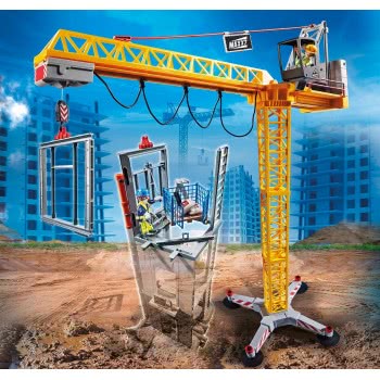 Playmobil Ανυψωτικός Γερανός Βαρέως Τύπου Με Τηλεχειριστήριο Και Σκαλωσιές 70441 4008789704412