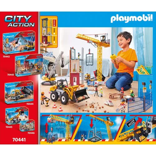 Playmobil Ανυψωτικός Γερανός Βαρέως Τύπου Με Τηλεχειριστήριο Και Σκαλωσιές 70441 4008789704412