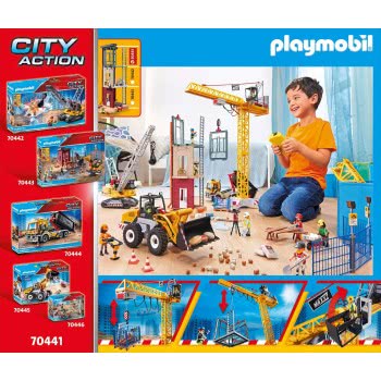 Playmobil Ανυψωτικός Γερανός Βαρέως Τύπου Με Τηλεχειριστήριο Και Σκαλωσιές 70441 4008789704412