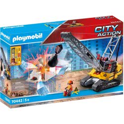 Playmobil Γερανός Κατεδάφισης Με Ερπύστριες Και Δομικά Στοιχεία 70442 4008789704429