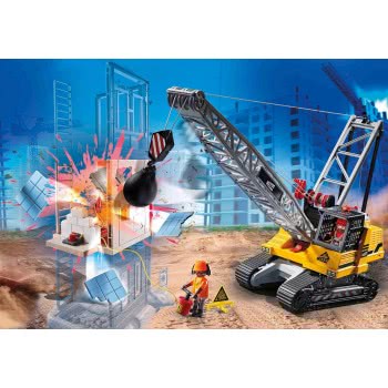 Playmobil Γερανός Κατεδάφισης Με Ερπύστριες Και Δομικά Στοιχεία 70442 4008789704429