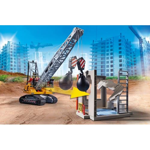 Playmobil Demolition Crane With Working Winch 70442 4008789704429
