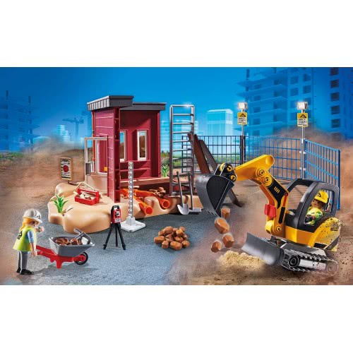 Playmobil Μικρός Εκσκαφέας Με Ερπύστριες Και Δομικά Στοιχεία 70443 4008789704436
