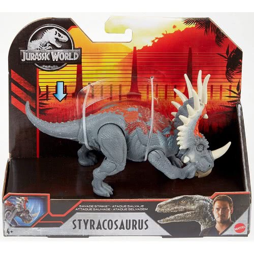 Mattel Jurassic World Βασική Φιγούρα Δεινόσαυρου Με Σπαστά Μέλη - Savage Strike Styracosaurus GCR54 / GNJ19 887961871548