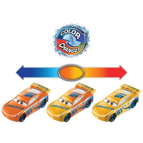 Mattel Cars Αυτοκινητάκια Χρωμοκεραυνοί Color Changers - Dinoco Cruz Ramirez GNY94 / GNY97 887961881936