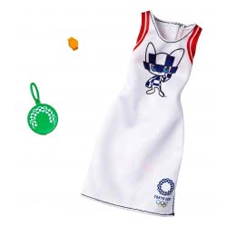 Mattel Barbie Famous Fashions - Olympics 2020 White Dress FYW81 / GHX84 887961805512