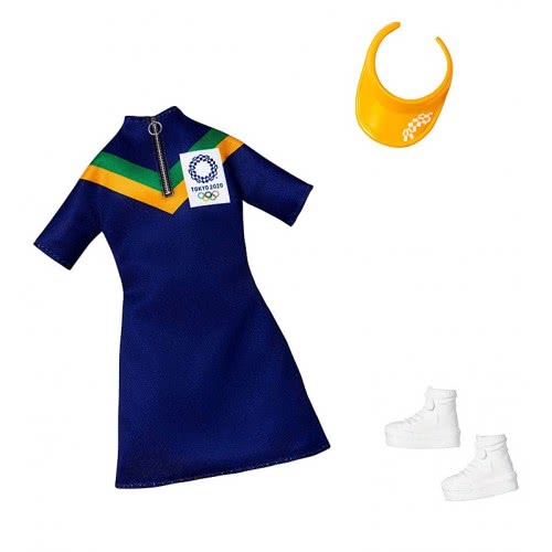 Mattel Barbie Famous Fashions - Olympics 2020 Deep Blue Dress FYW81 / GHX86 887961805598
