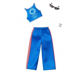 Mattel Barbie Πρωϊνά Σύνολα - Διάσημες Μόδες - Olympics 2020 Μπλε Φόρμα FYW81 / GHX85 887961805628