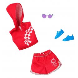 Mattel Barbie Famous Fashions - Olympics 2020 Red Training Set FYW81 / GHX83 887961805673