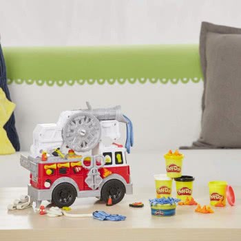 Hasbro Play-Doh Wheels Πυροσβεστικό Όχημα Με 5 Μη-Τοξικά Χρώματα E6103 5010993597338