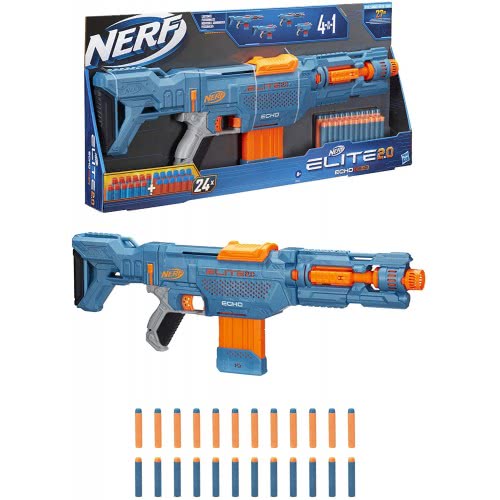 Hasbro Nerf Elite 2.0 Echo Cs-10 Blaster – 24 Official Nerf Darts E9533 5010993729173