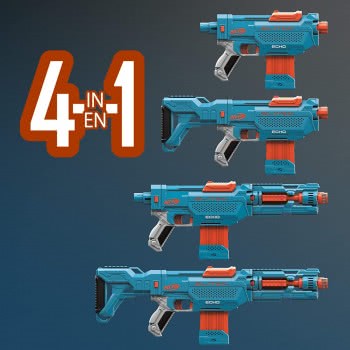 Hasbro Nerf Elite 2.0 Echo Cs-10 Εκτοξευτής Με 24 Βελάκια E9533 5010993729173