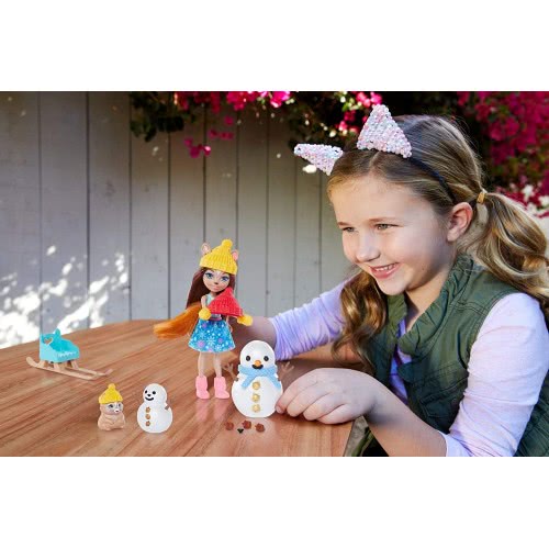 Mattel Enchantimals Snowman Face-Off With Sharlotte Squirrel And Walnut Dolls GJX35 / GNP16 887961875249