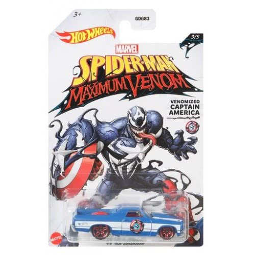 Mattel Hot Wheels 1:64 Marvel Spiderman Ultimate Venom Venomized Captain America GDG83 / GJV26 887961818154