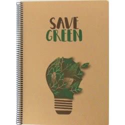 A&G PAPER Τετράδιο Green Σπιράλ 2 Θέματα 17X25-60 Φύλλα - 5 Σχέδια 32104 5203296321049