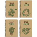 A&G PAPER Τετράδιο Green B5 Σπιράλ 3 Θέματα 17X24 - 90 Φύλλα - 5 Σχέδια 32105 5203296321056