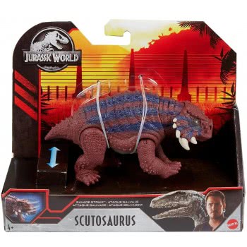Mattel Jurassic World Βασική Φιγούρα Δεινόσαυρου Με Σπαστά Μέλη - Savage Strike Scutosaurus GCR54 / GMC87 887961851922