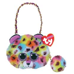 ty Fashion Giselle Plush Mini Purse Leopard Multicolor 1607-95216 008421952168