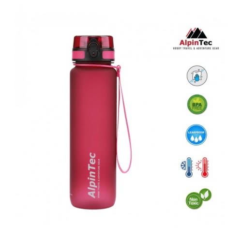 AlpinTec Trek Παγούρι Rusberry 1000Ml BPA Free - Κόκκινο Q-1000RS 4891321280433